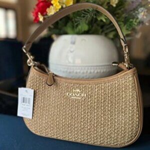 Coach Teri Straw Shoulder Bag